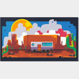 Camping on the road Posters and Art